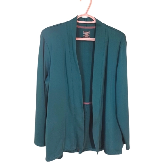 L.L. Bean Dark Jade Green Cardigan Women's XL - Picture 9 of 12
